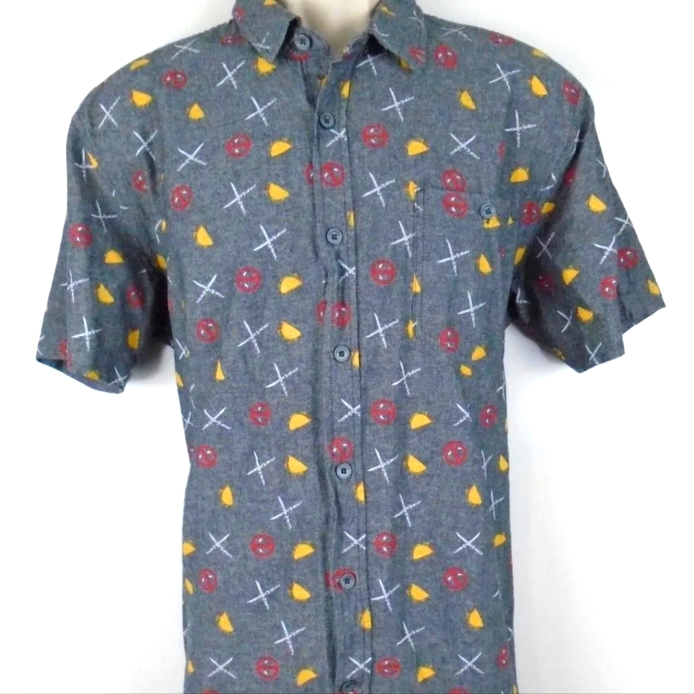 Deadpool button up shirt.